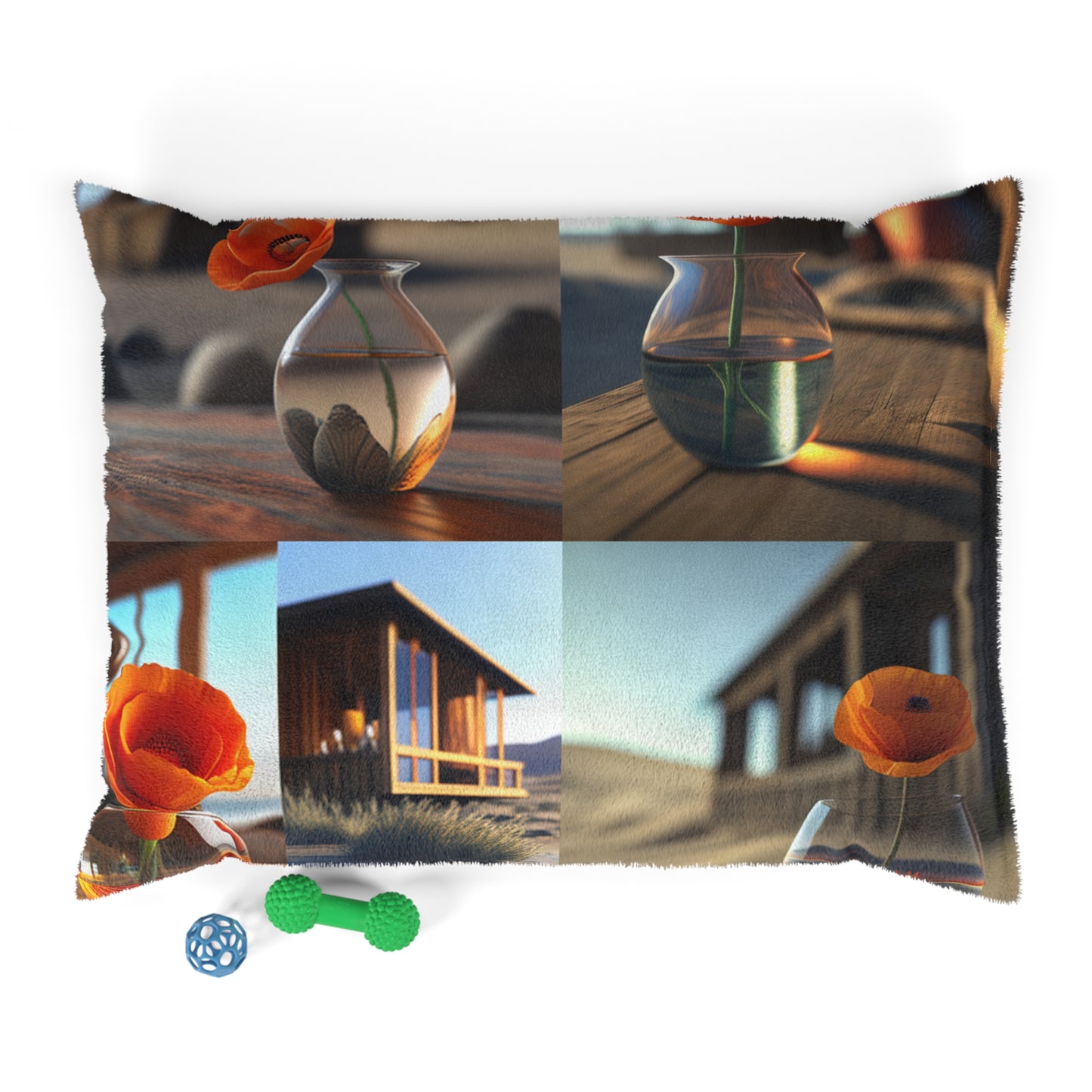 Pet Bed Poppy in a Glass Vase 5