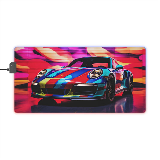 LED Gaming Mouse Pad Macro American Flag Porsche 1