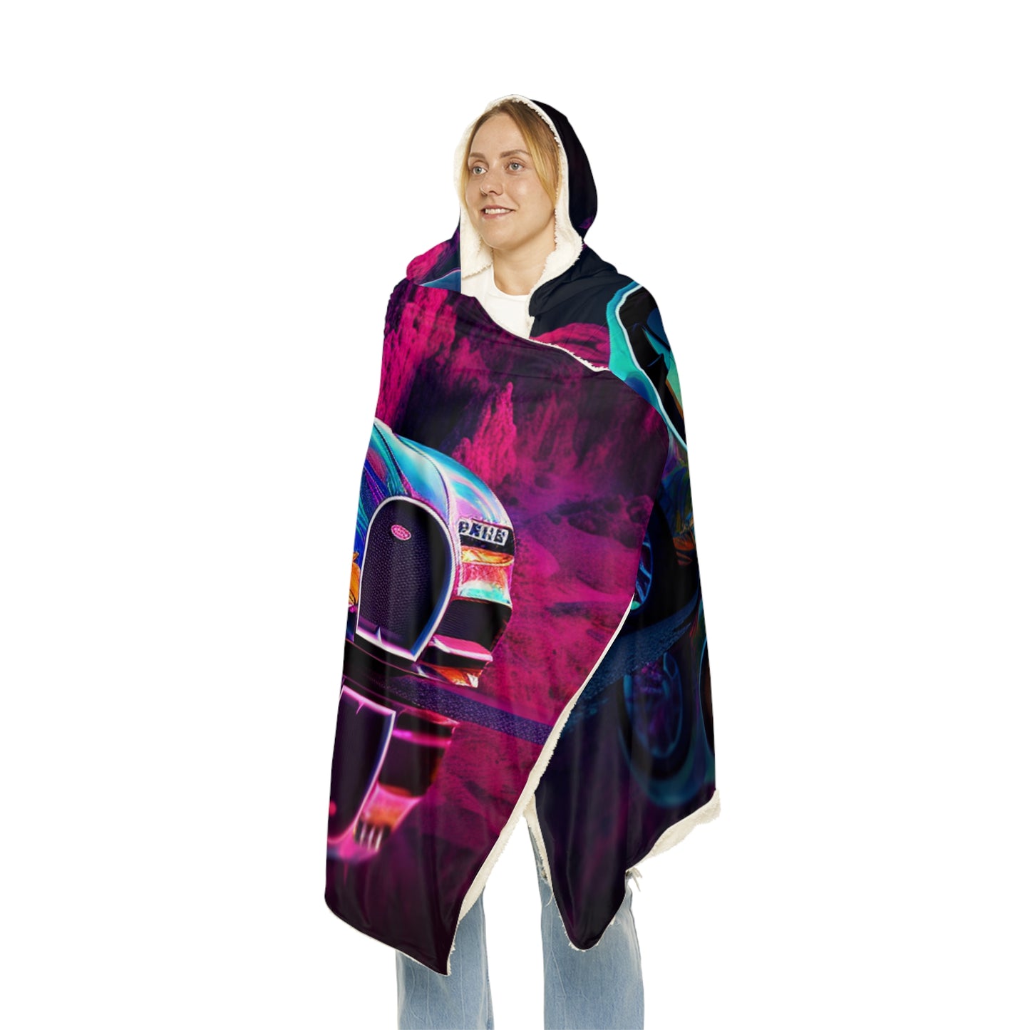 Snuggle Hooded Blanket Florescent Bugatti Flair 2