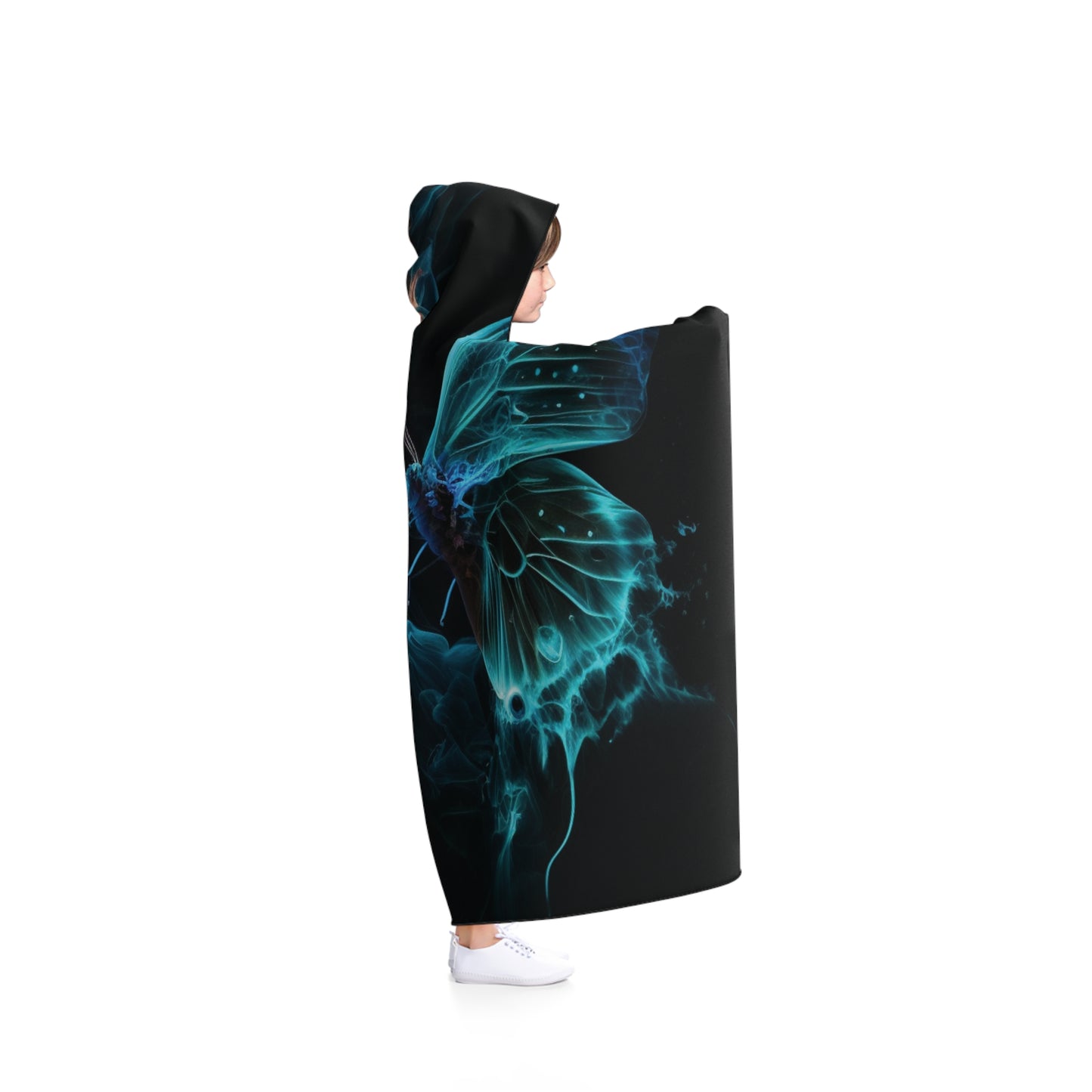 Hooded Blanket Kiss Neon Butterfly 9