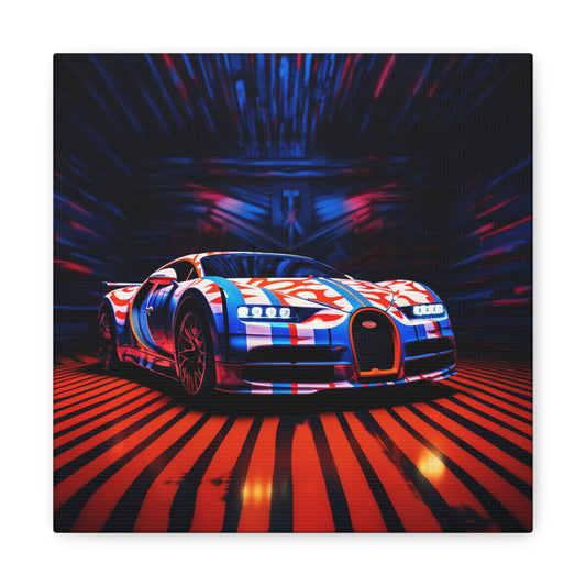 Canvas Gallery Wraps Macro Bugatti American Flag 1