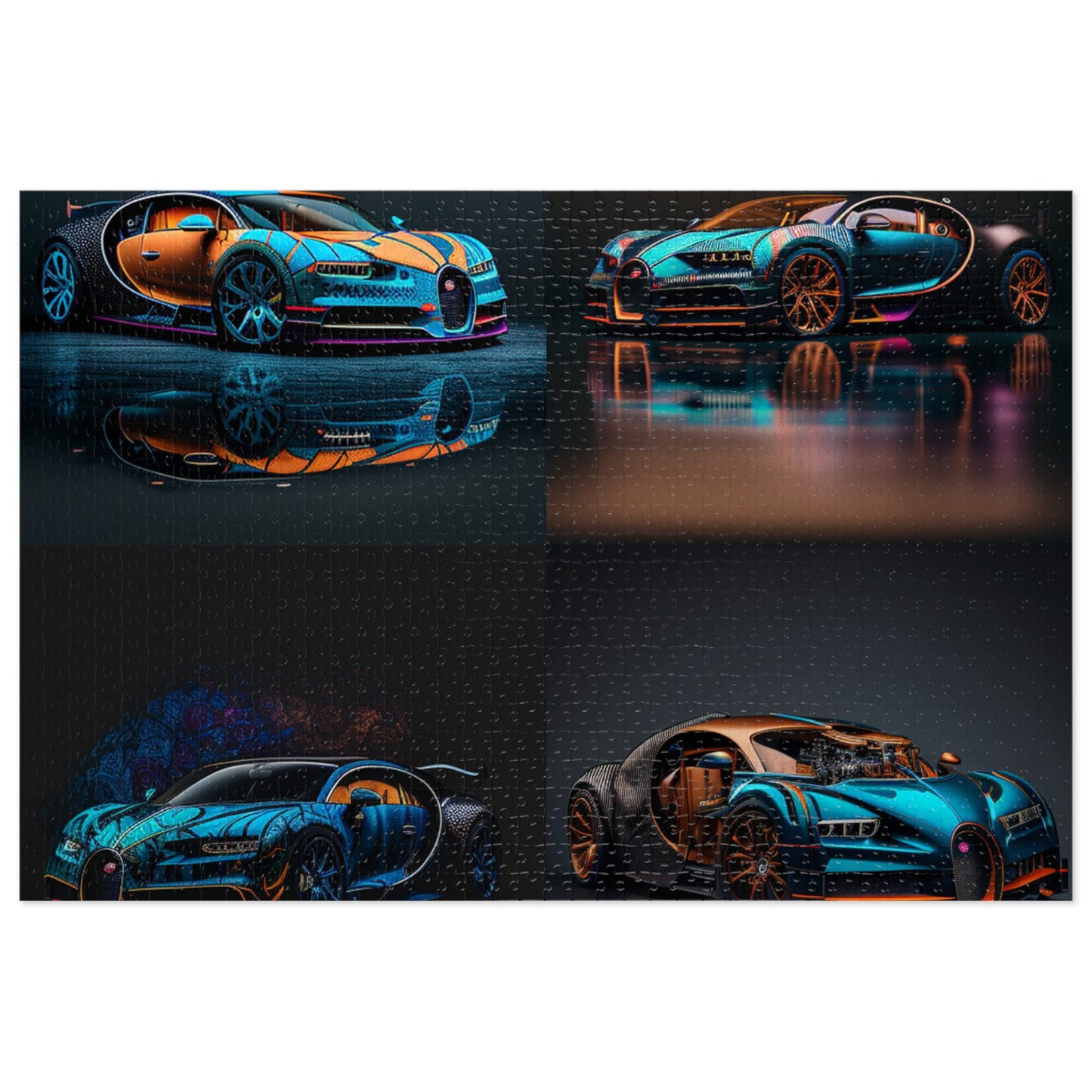 Jigsaw Puzzle (30, 110, 252, 500,1000-Piece) Bugatti Blue 5