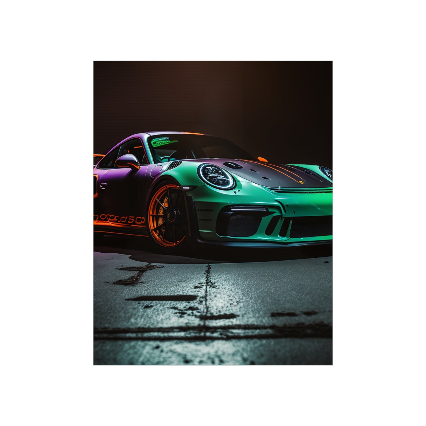 Premium Matte Vertical Posters Porsche Color 4