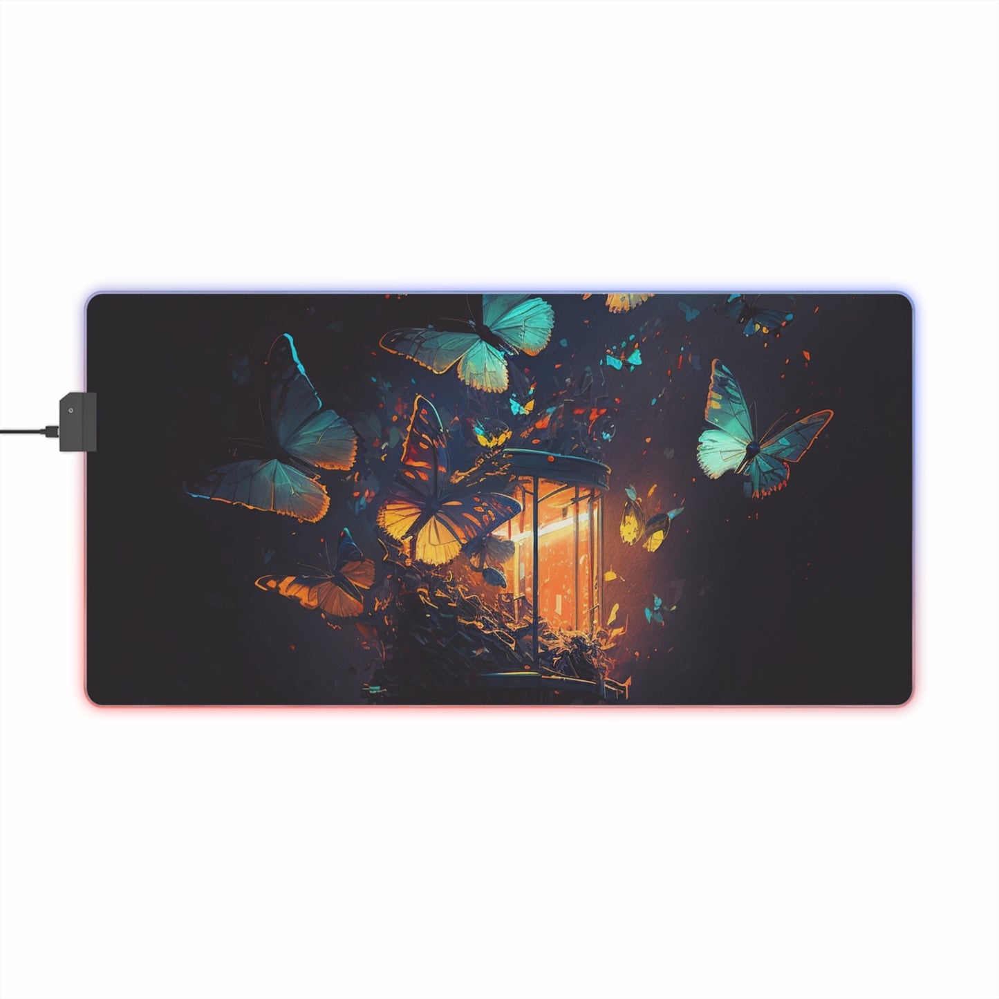 LED Gaming Mouse Pad Street Light Butterfly 1