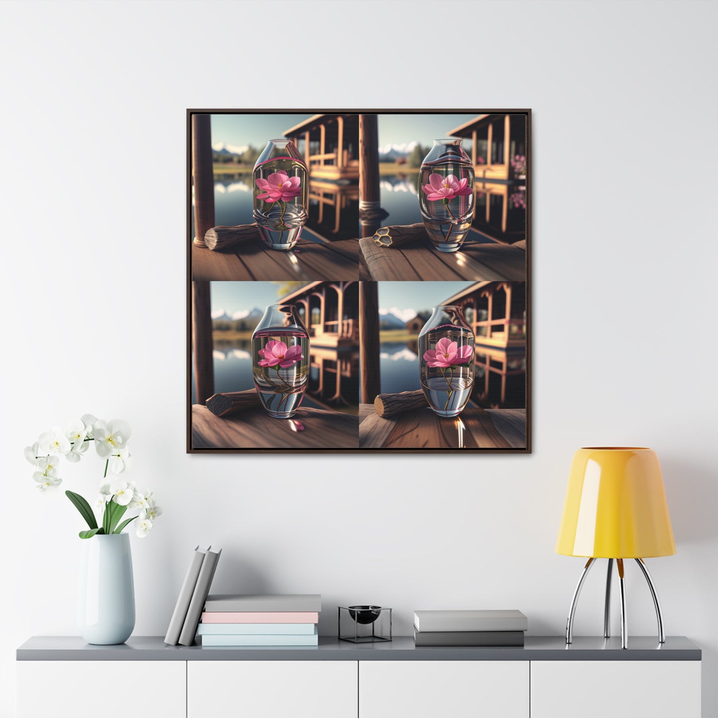 Gallery Canvas Wraps, Square Frame Pink Magnolia 5