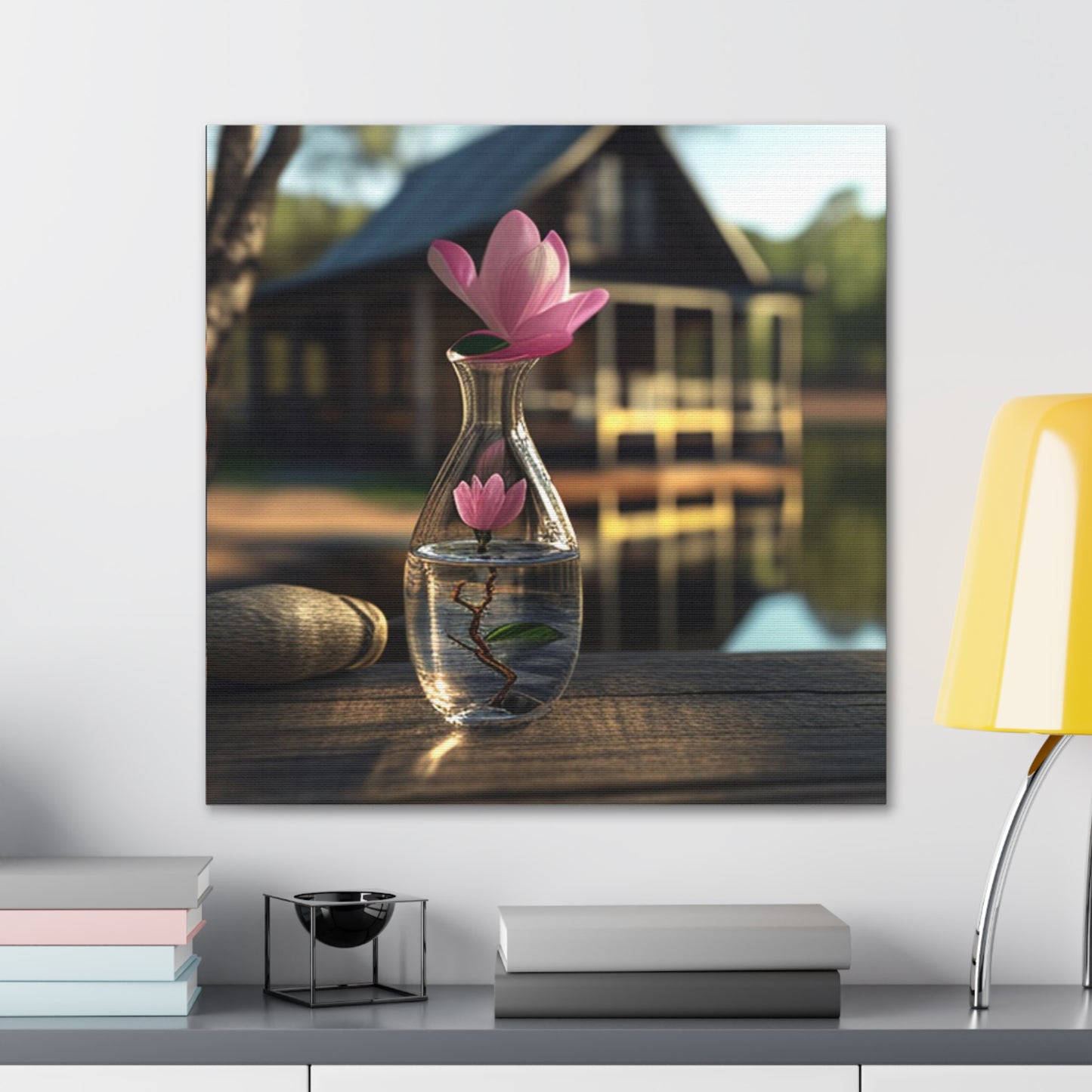 Canvas Gallery Wraps Magnolia in a Glass vase 4