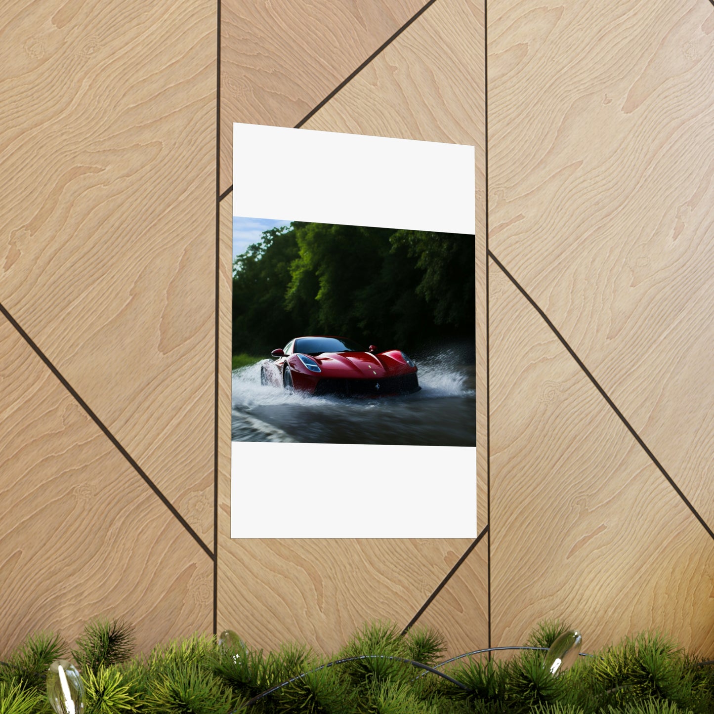 Premium Matte Vertical Posters Water Ferrari Splash 1