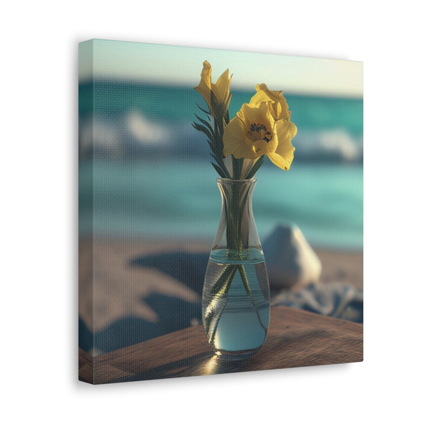 Canvas Gallery Wraps Yellow Gladiolus glass 4