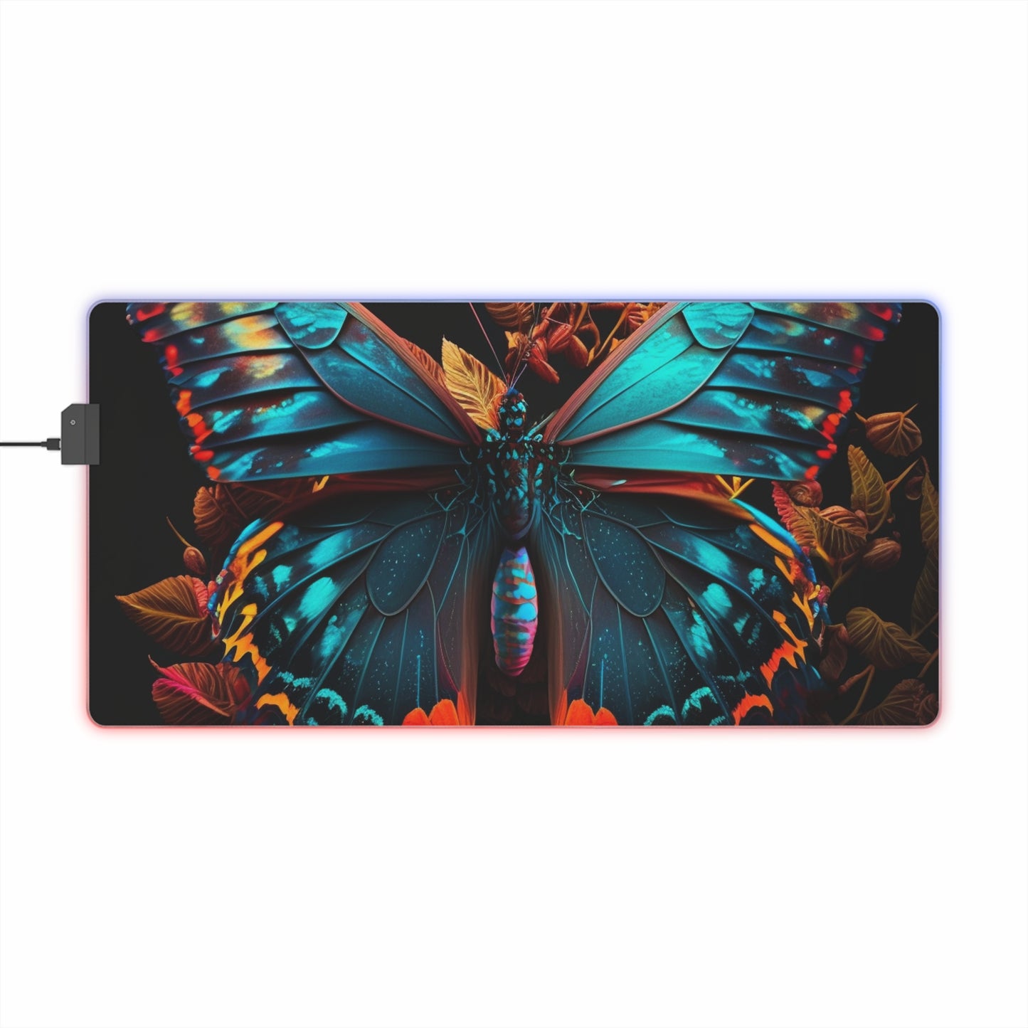 LED Gaming Mouse Pad Hue Neon Butterfly 1