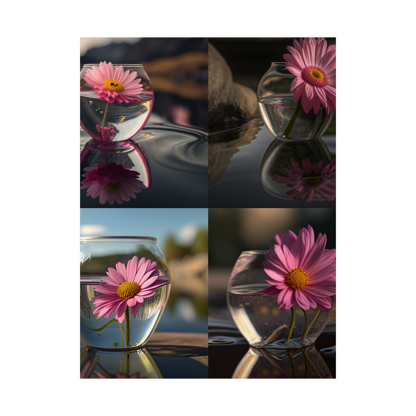 Premium Matte Vertical Posters Pink Daisy 5