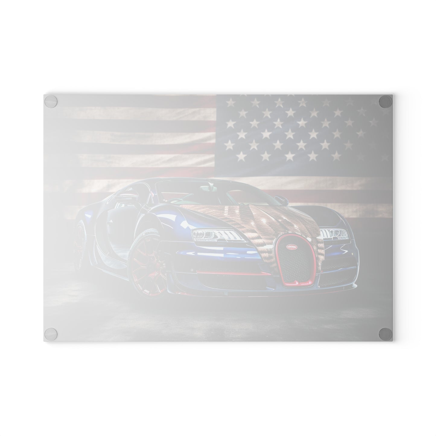 Glass Cutting Board Bugatti American Flag 4