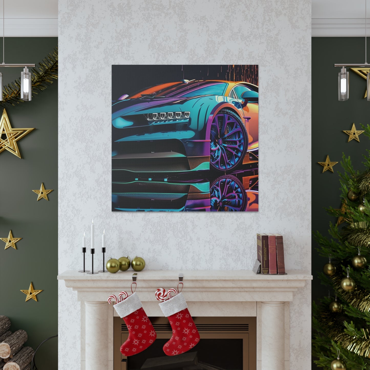 Canvas Gallery Wraps Bugatti Neon Chiron 1