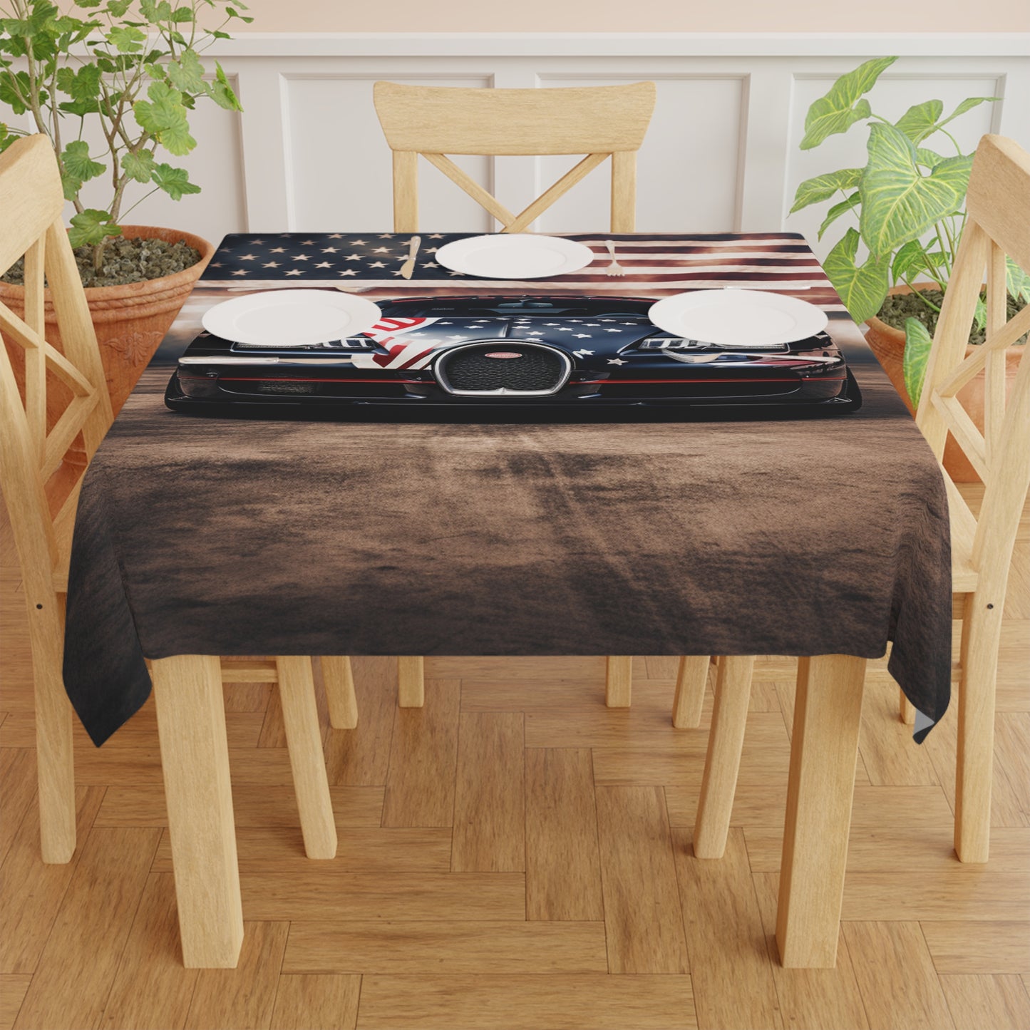 Tablecloth Bugatti American Flag 2