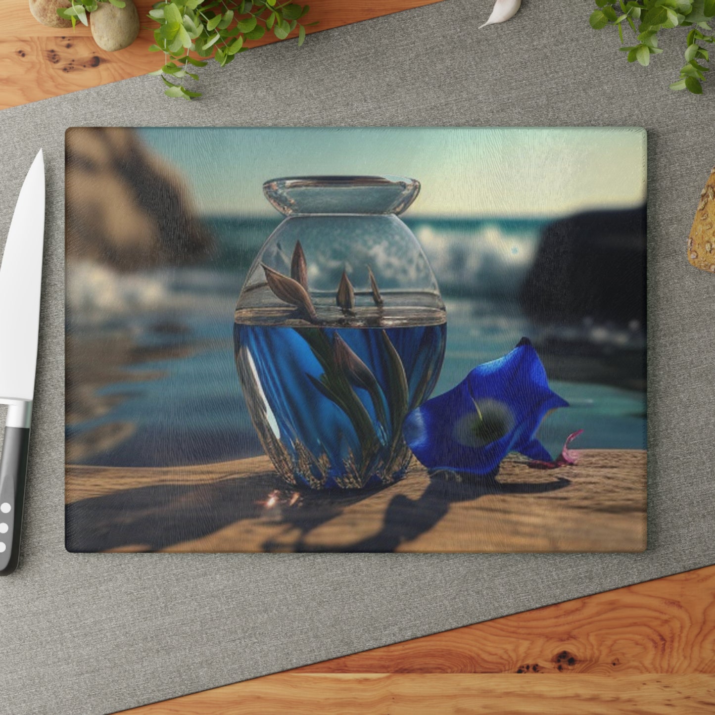 Glass Cutting Board The Bluebell 4