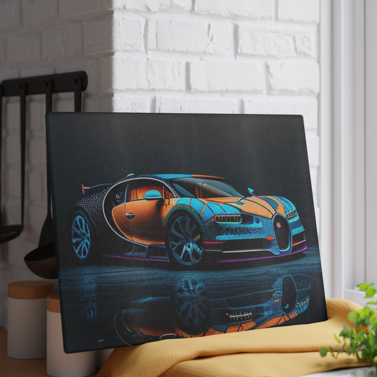 Glass Cutting Board Bugatti Blue 1