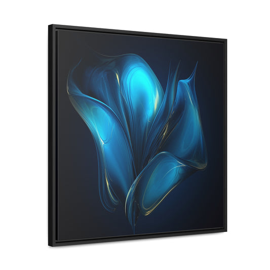 Gallery Canvas Wraps, Square Frame Abstract Blue Tulip 2