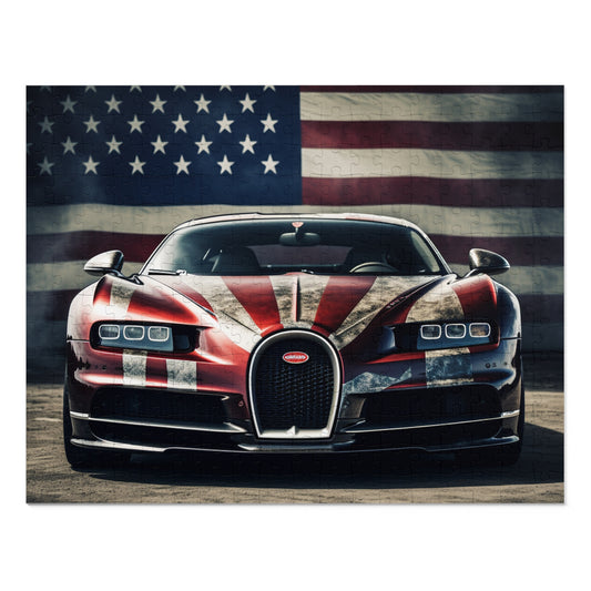 Jigsaw Puzzle (30, 110, 252, 500,1000-Piece) American Flag Background Bugatti 3