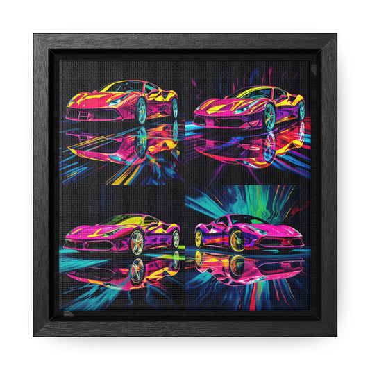 Gallery Canvas Wraps, Square Frame Pink Ferrari Macro 5