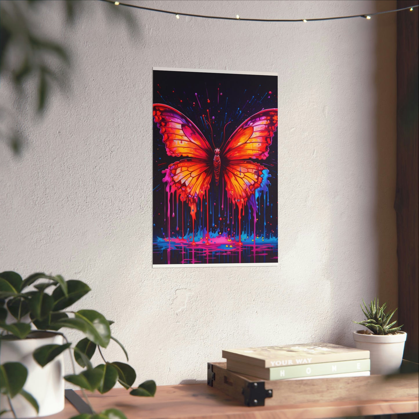 Premium Matte Vertical Posters Pink Butterfly Flair 4