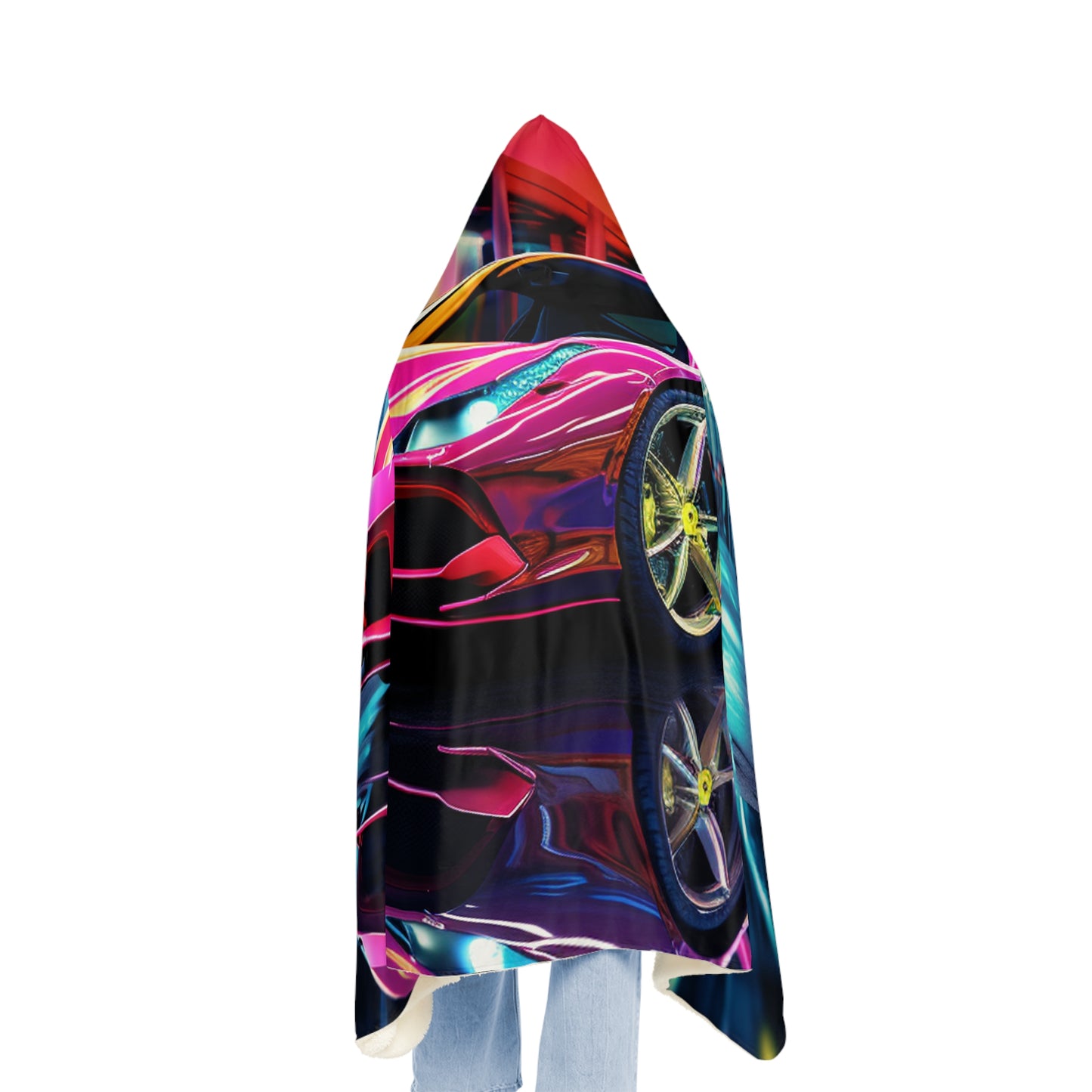 Snuggle Hooded Blanket Pink Macro Ferrari 4