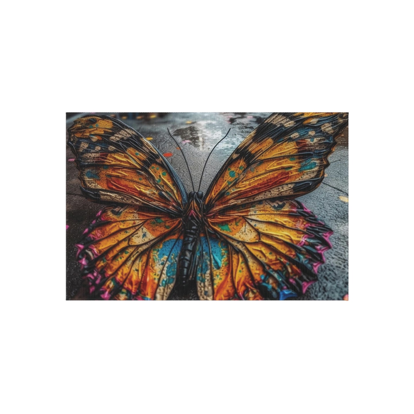 Outdoor Rug  Liquid Street Butterfly 1