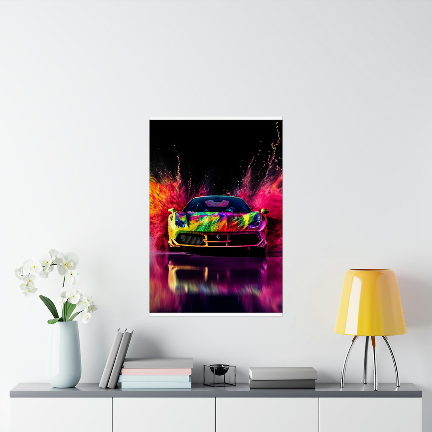 Premium Matte Vertical Posters Farrari Water 2