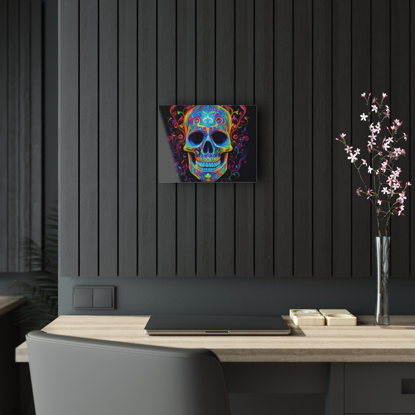 Acrylic Prints Macro Skull Color 4