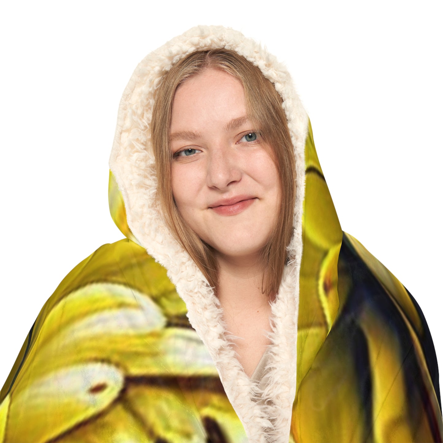 Snuggle Hooded Blanket Yellow Hermosas Flores Amarillas 1