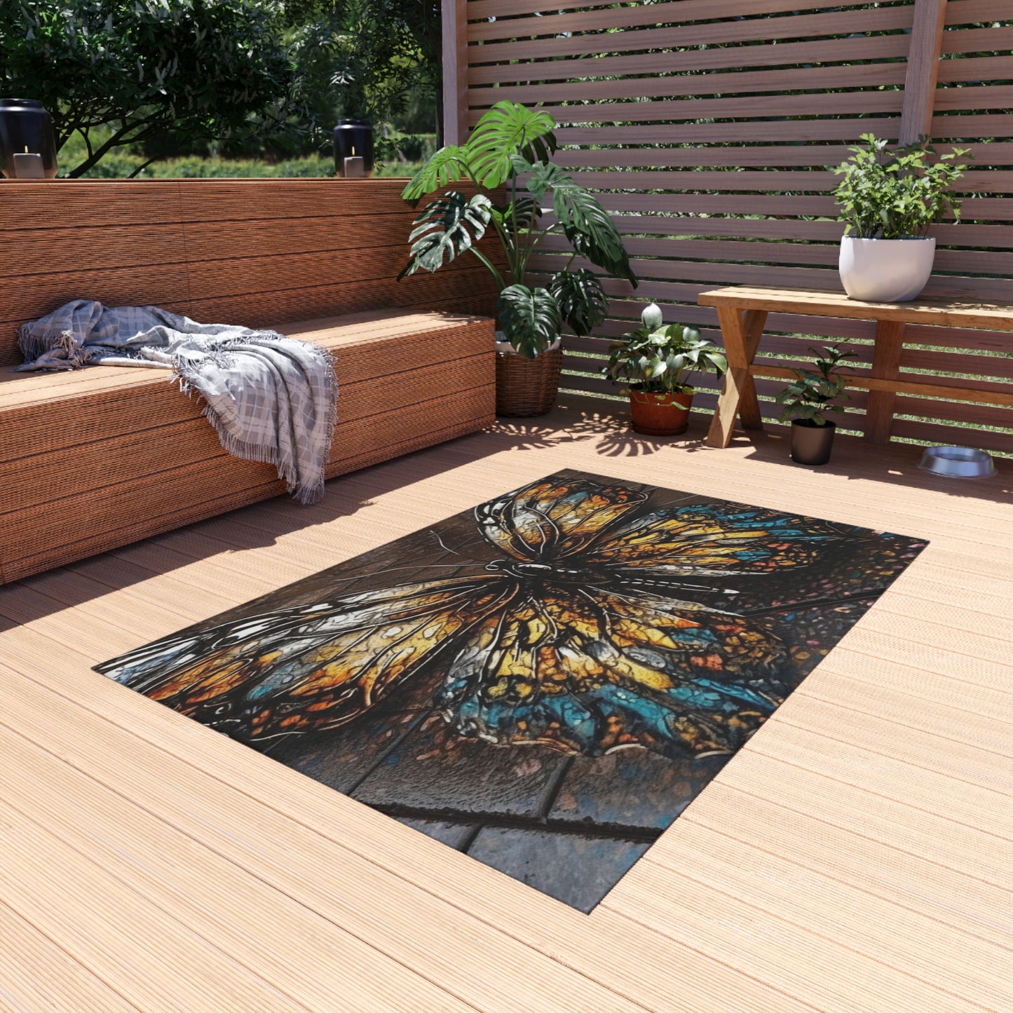 Outdoor Rug  Water Butterfly Street 1