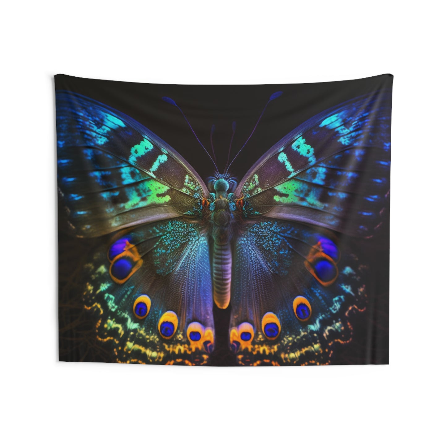 Indoor Wall Tapestries Neon Hue Butterfly 3