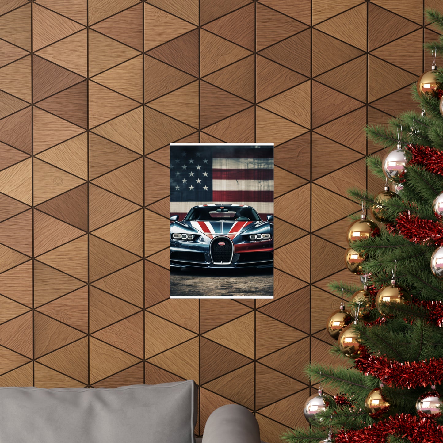 Premium Matte Vertical Posters Bugatti Flag 2