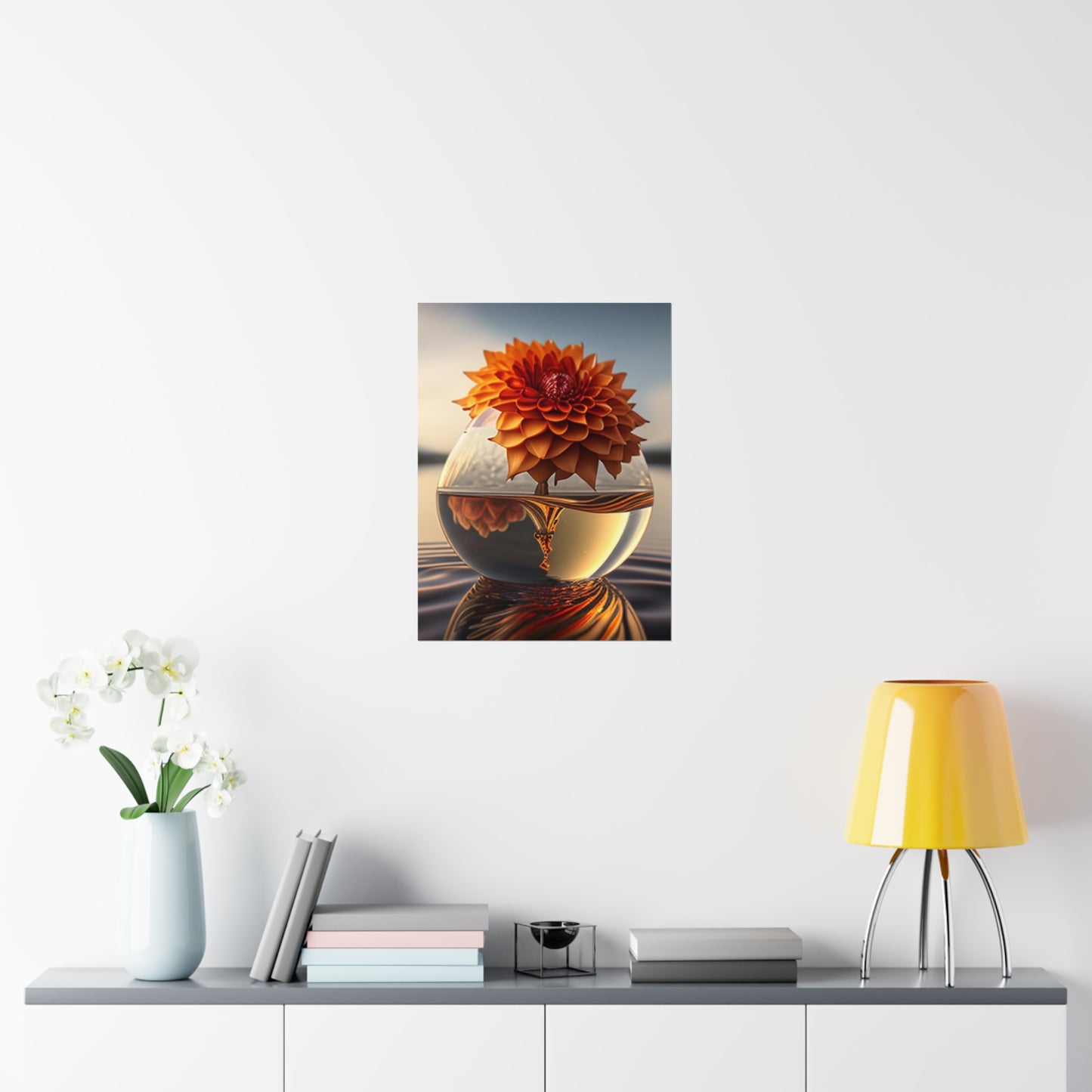 Premium Matte Vertical Posters Dahlia Orange 1