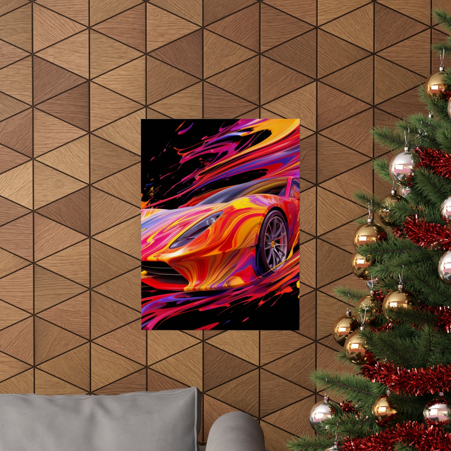 Premium Matte Vertical Posters Ferrari Water Fusion 2