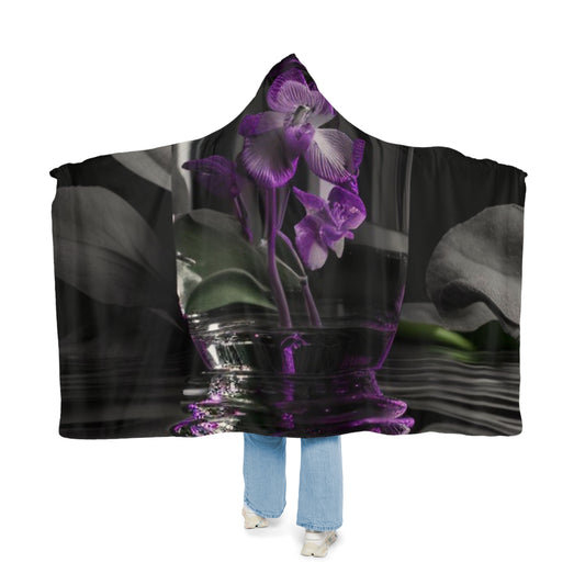 Snuggle Hooded Blanket Purple Orchid Glass vase 1