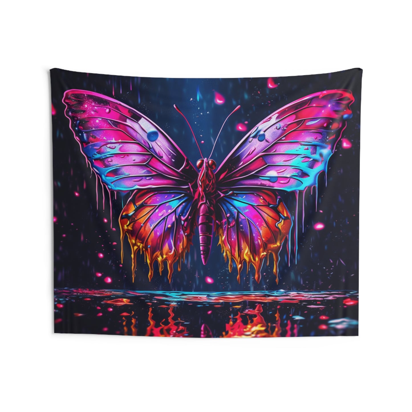 Indoor Wall Tapestries Pink Butterfly Flair 2