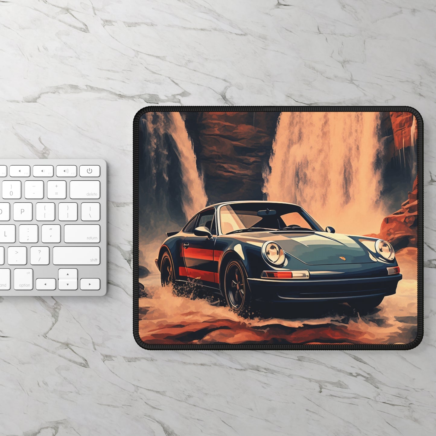 Gaming Mouse Pad  American Flag Porsche Abstract 3