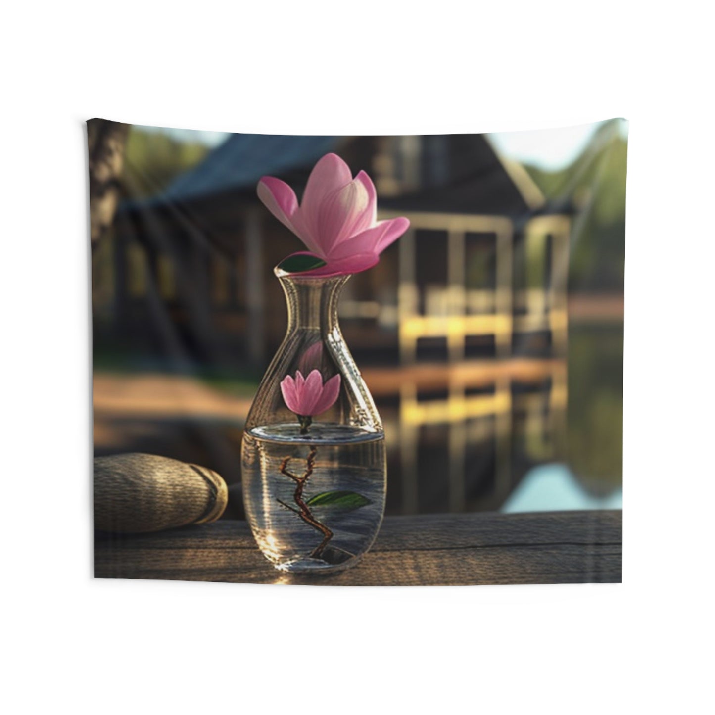 Indoor Wall Tapestries Magnolia in a Glass vase 4