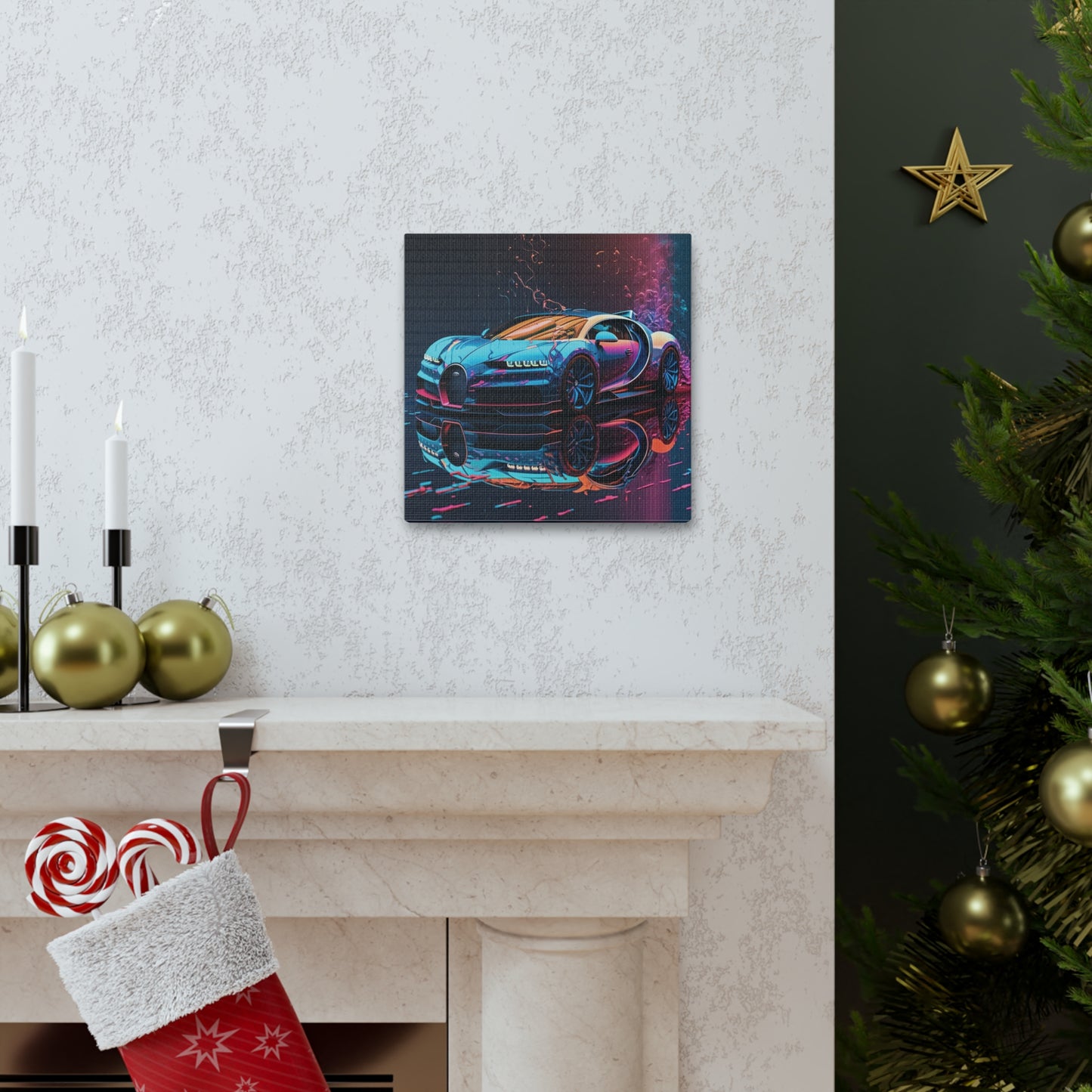 Canvas Gallery Wraps Bugatti Neon Chiron 4