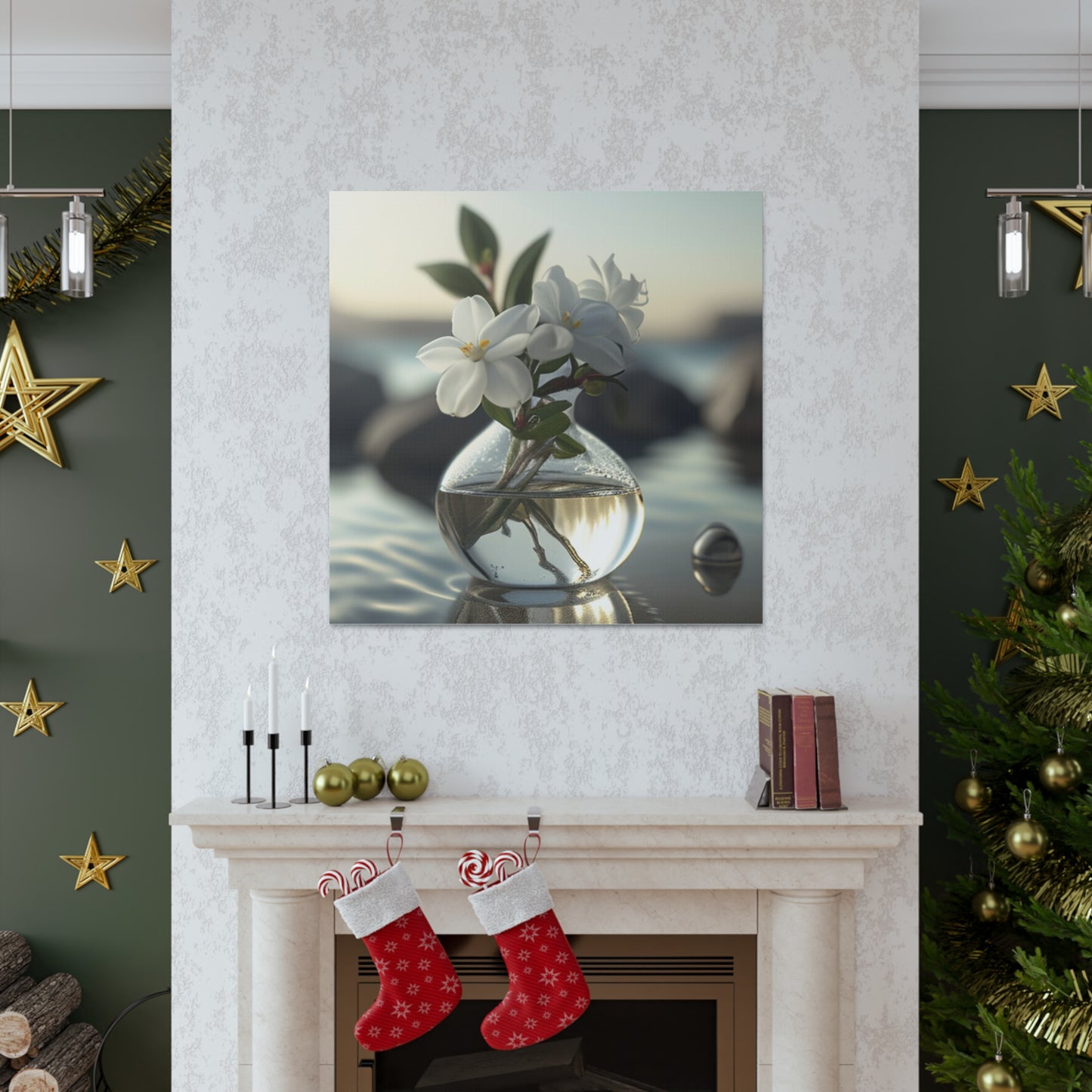 Canvas Gallery Wraps Jasmine glass vase 1