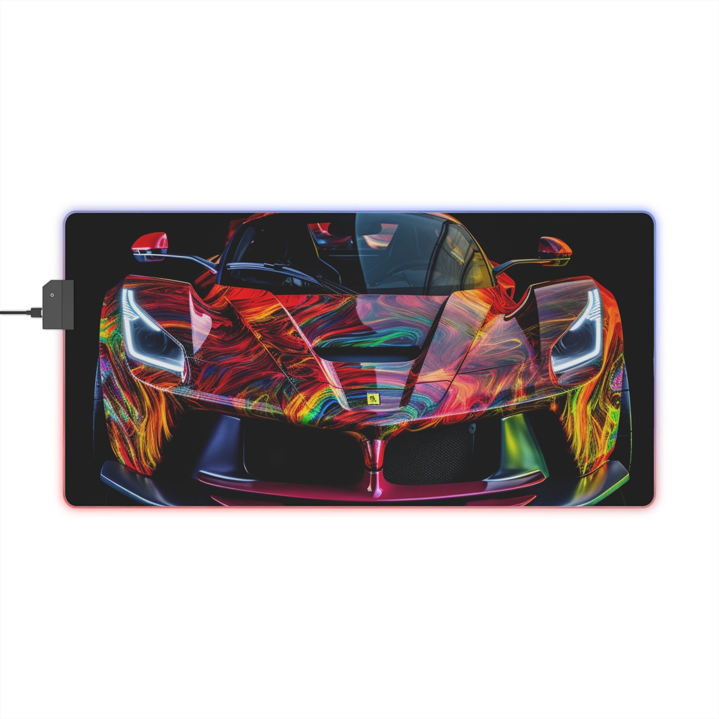 LED Gaming Mouse Pad Ferrari Neon 3