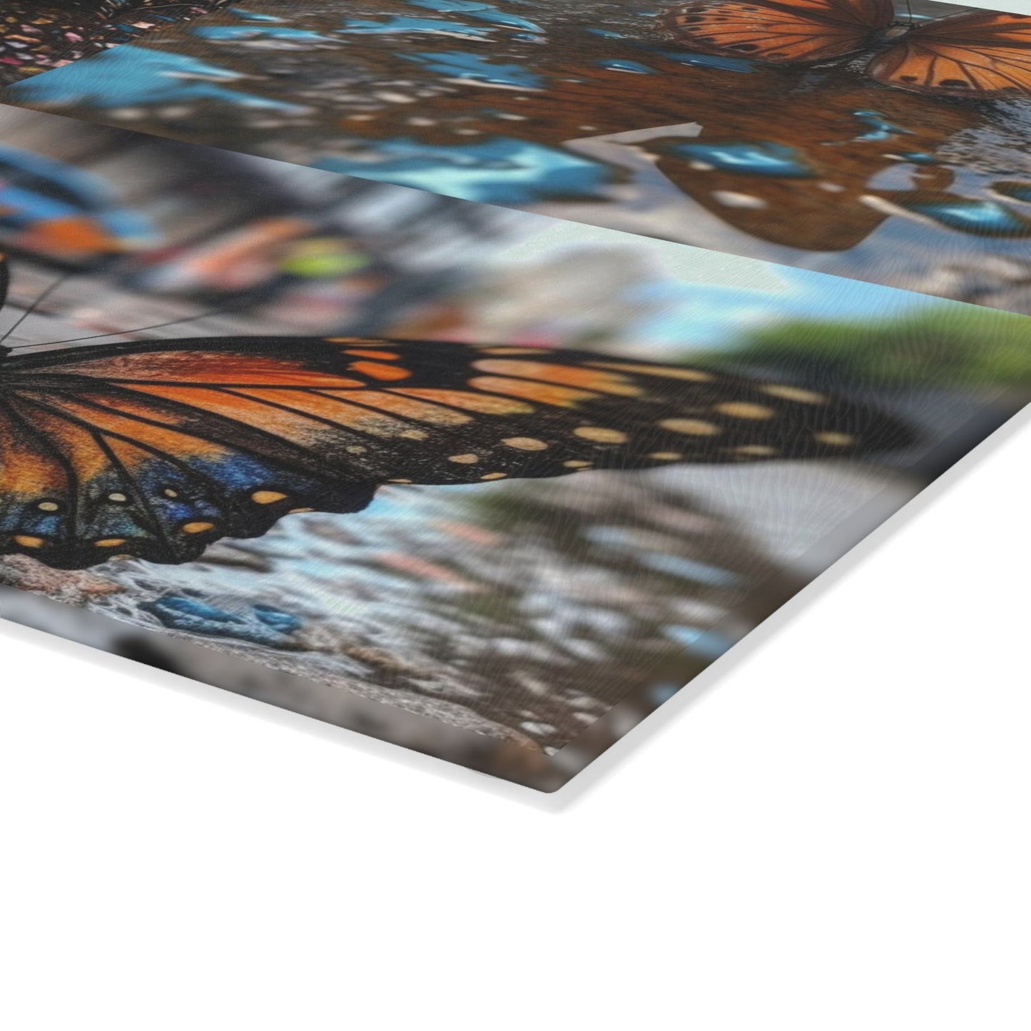 Glass Cutting Board Water Butterfly Street 5