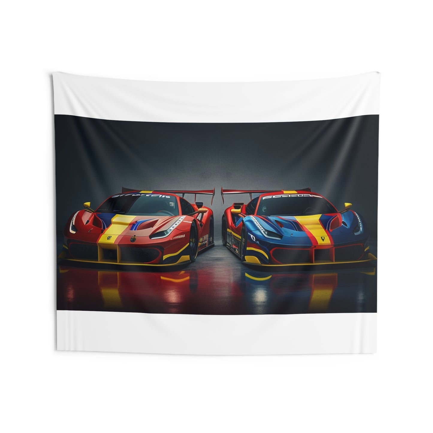 Indoor Wall Tapestries Ferrari Red Blue 4