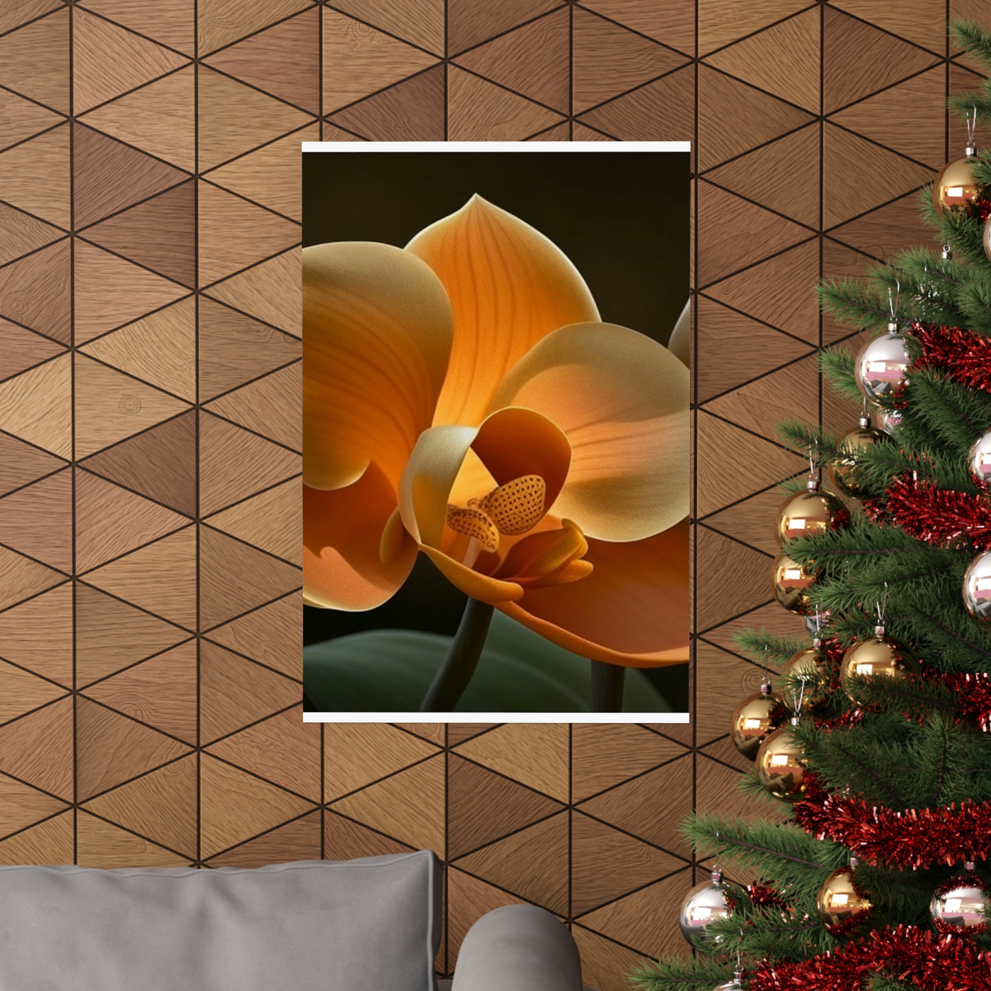 Premium Matte Vertical Posters Orange Orchid 4