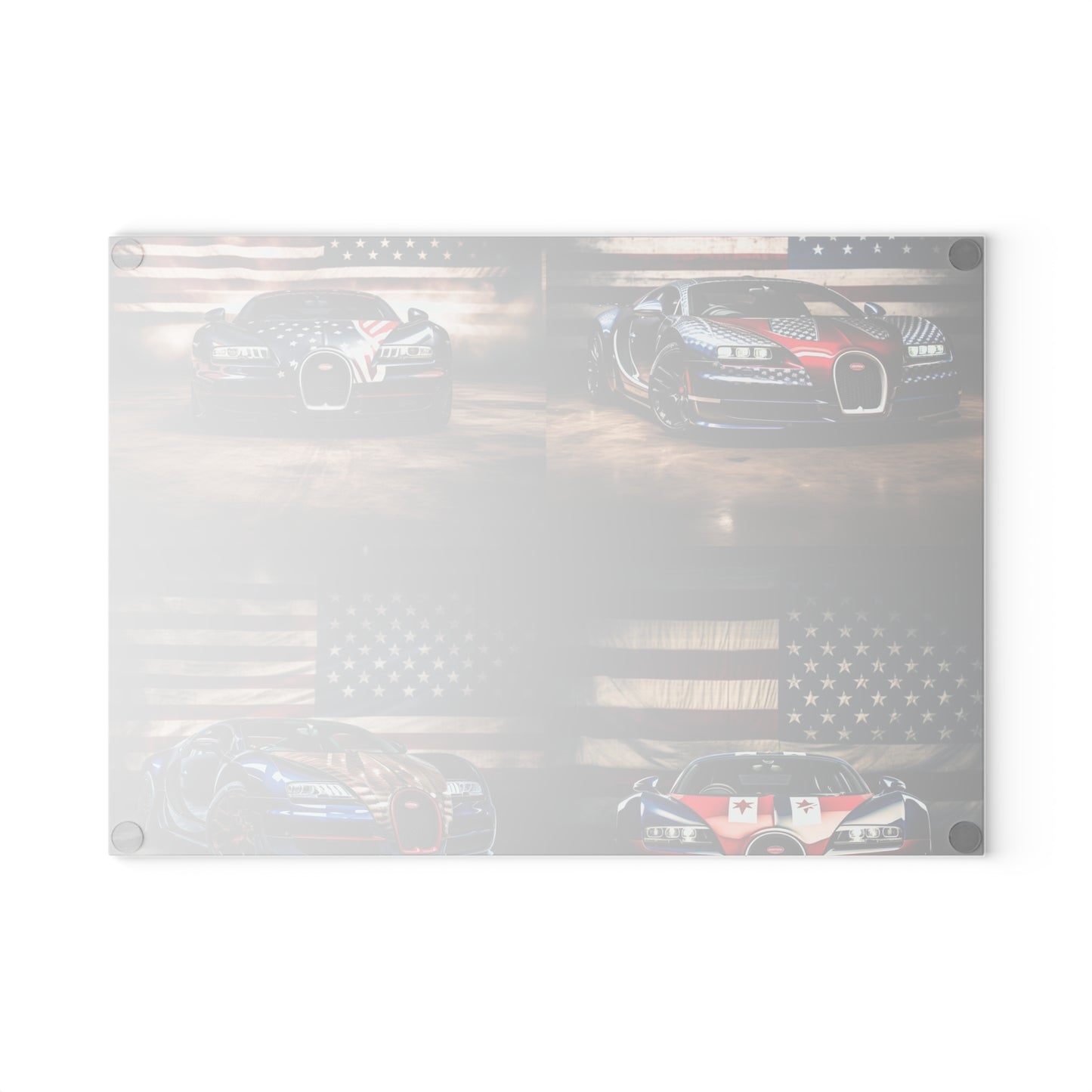 Glass Cutting Board Bugatti American Flag 5