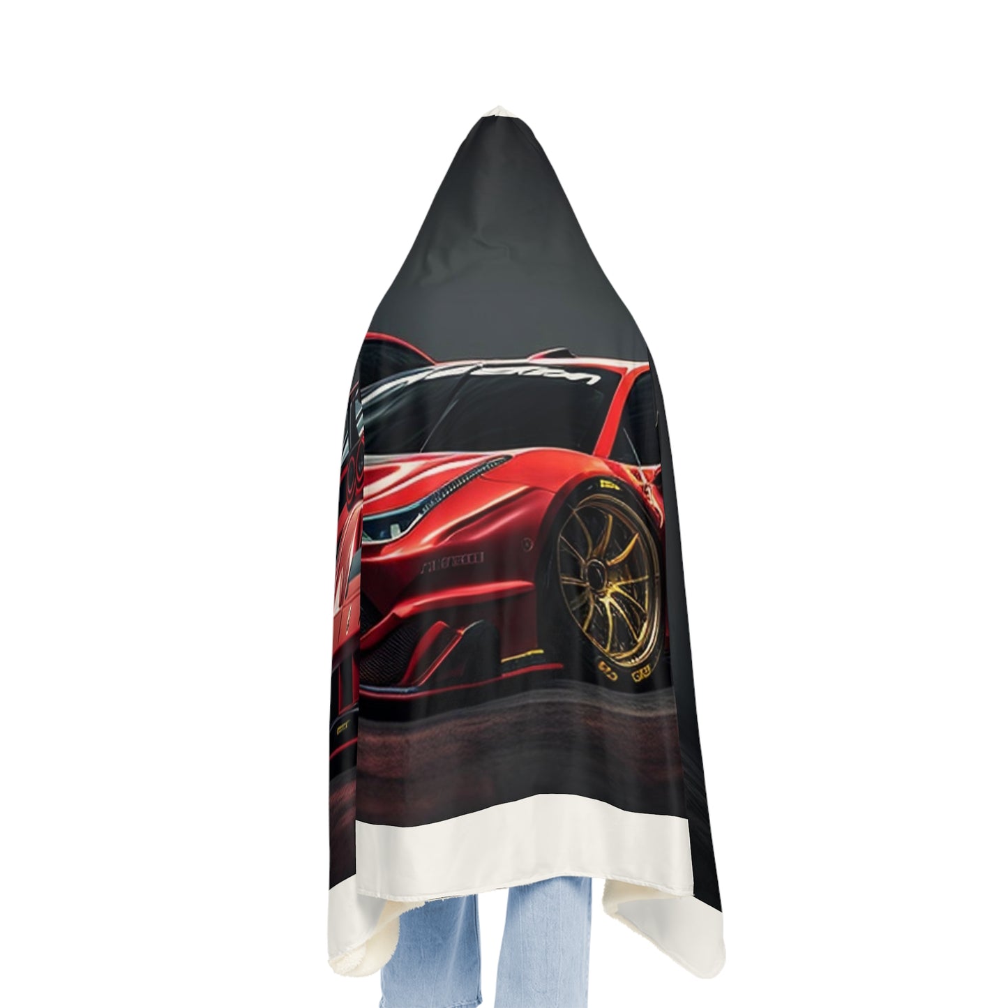 Snuggle Hooded Blanket Ferrari Red 3