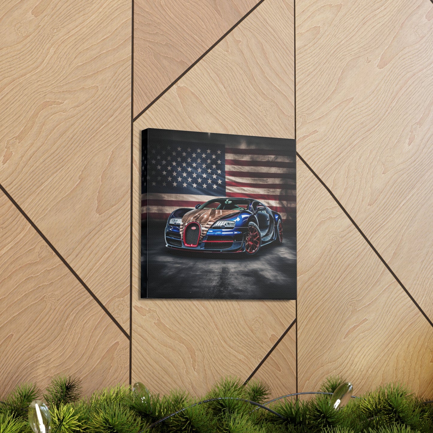 Canvas Gallery Wraps Bugatti American Flag 4