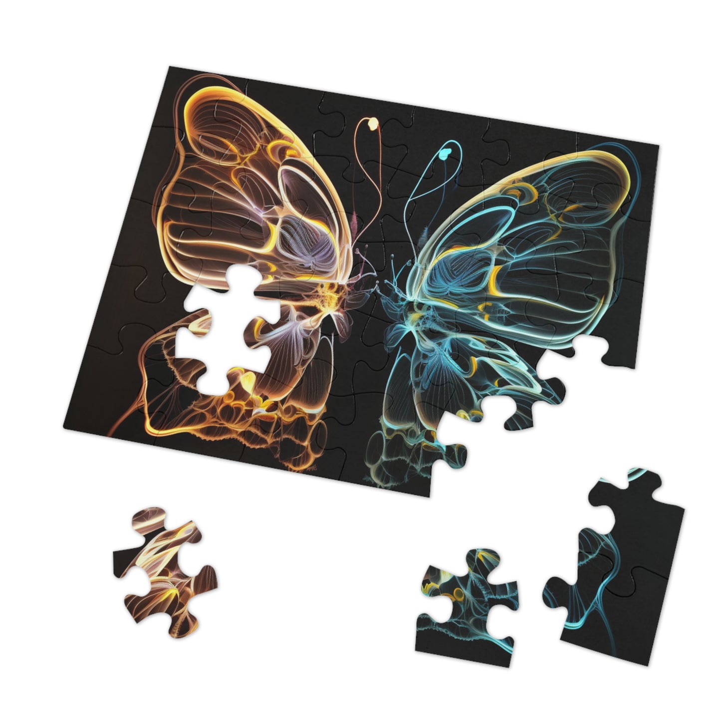 Jigsaw Puzzle (30, 110, 252, 500,1000-Piece) Neon Glo Butterfly 3