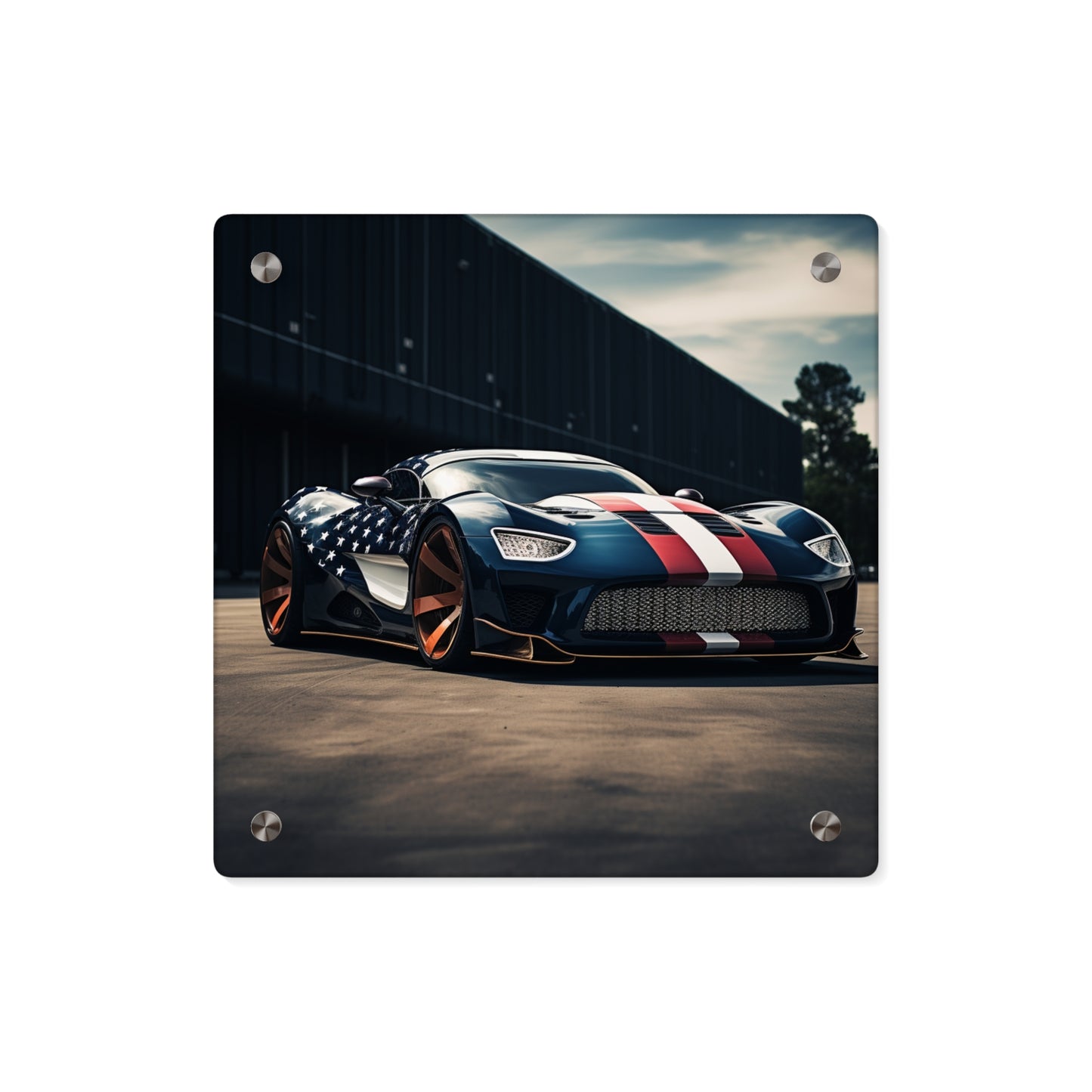 Acrylic Wall Art Panels Bugatti Flag American 2