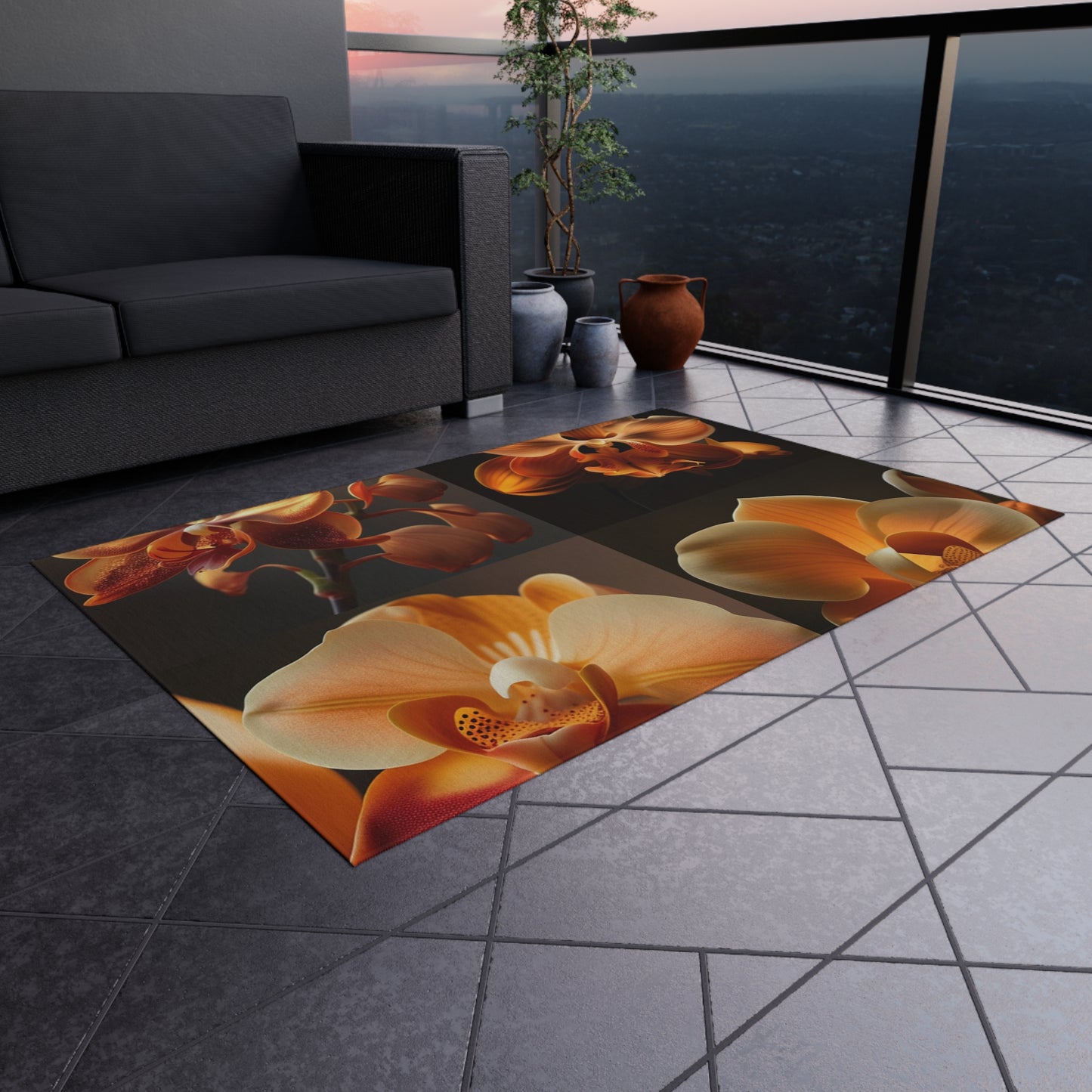 Outdoor Rug  Orange Orchid 5