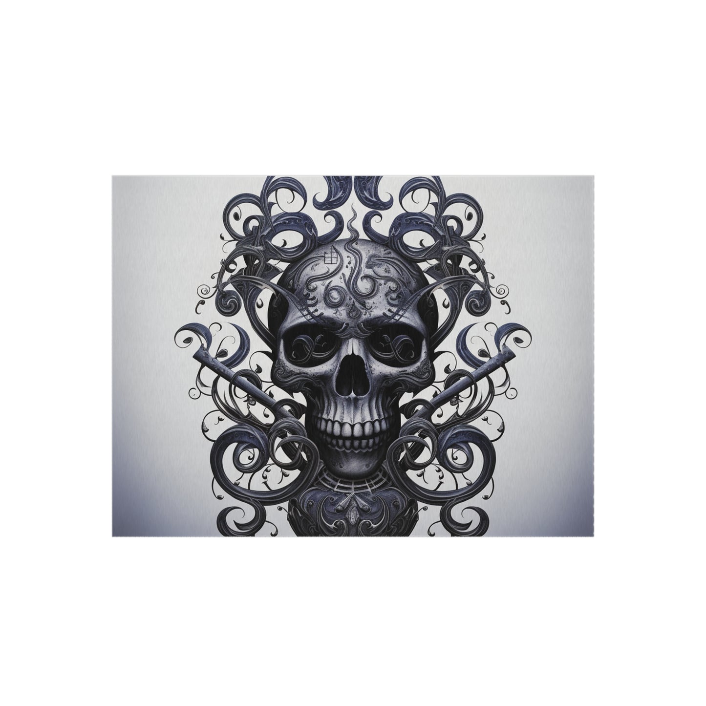 Outdoor Rug  Skull Treble Clef 1